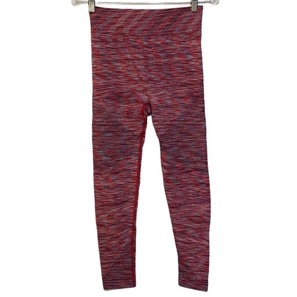 aerie Pants - Aerie Leggings Chill Red Blue Marled 7/8 Length